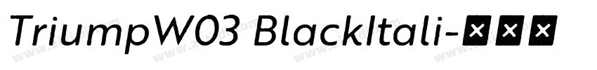 TriumpW03 BlackItali字体转换